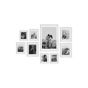 Haus and Hues Lincoln Gallery Wall Frame Set with Real Glass and Mat - 1 of 4