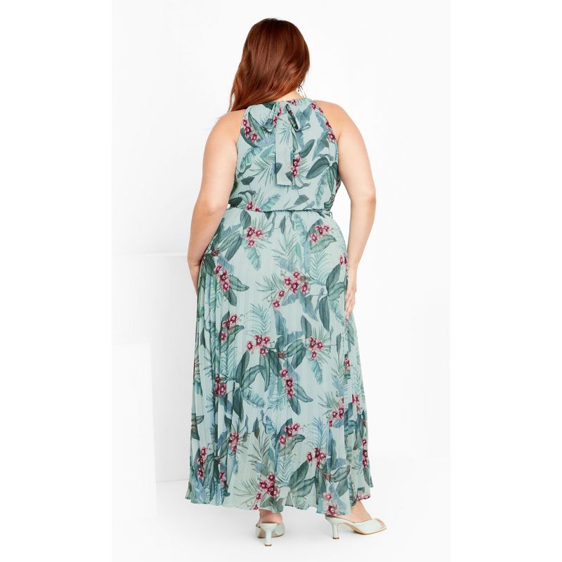 Women's Plus Size Rebecca Print Maxi Dress - seafoam | CITY CHIC, 2 of 5