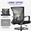 SUGIFT Ergonomic Drafting Chair with Foot Ring, Adjustable Height, Lumbar Support, Mesh Back, Tall Office Chair for Standing Desk - 3 of 4