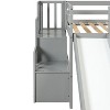 NicBex Twin Size Loft Bed Wooden Bed Frame with Slide, Storage Stairs and Full Length Guardrail, No Box Spring Required, Space saving - image 4 of 4