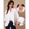 INSPIRE CHIC Women's Casual Open Front Lightweight 3/4 Sleeve Irregular Hem Cardigan - 2 of 4