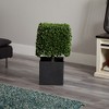 Nearly Natural 27-in Boxwood Artificial Plant in Black Planter (Indoor/Outdoor) - 3 of 3