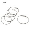 Unique Bargains Stainless Steel Wire Ring Keychain Cable 1.5mm Dia 4.3 Inch Long 5 Pcs Gray - 2 of 4