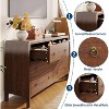6 Drawer Dresser, Storage Organizer with Sturdy Metal Handle, TV Stand for 55 inch TV, Chest of Drawers for Living Room, Hallway, Closet - 3 of 4