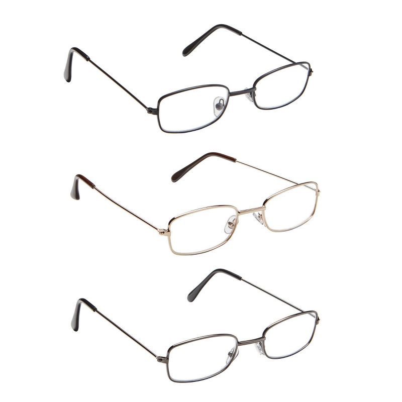 ICU Eyewear Oval Metal Reading Glasses - 3pk, 4 of 7