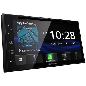 KENWOOD® DDX5707S 6.8-Inch Double-DIN In-Dash DVD Receiver with Bluetooth®, Apple CarPlay™, Android™ Auto, and SiriusXM® Ready in Black - 1 of 4