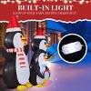 SEVOBAL Inflatable Holiday Decorations 6FT Christmas Inflatable Decoration Inflatable Penguin Family Funny Blow Up Yard Decor, Multi, 65"*39.4"*70.9" - 3 of 4