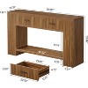 Tribesigns 59" Console Table, 2-Drawer Farmhouse Entryway Table with Storage Shelf, Sofa Table Behind Couch for Hallway, Living Room, Foyer - 3 of 4
