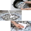 Boho Floral Vintage Faux Wool Washable Area Rug Ultra Thin Stain Resistant Pet Friendly Non Slip Accent Carpet for Living Room Bedroom Kitchen - 4 of 4