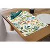 KOVOT Floral Placemat Set of 8 for Indoor or Outdoor Dining | Summer Spring Fall Flower Design 17" x 13" Table Decor | Green Leaves - 4 of 4