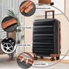 Kumasinova 6Pcs ABS Hardshell Luggage Set,Expandable Travel Suitcase with Lock,12/14/16/20/24/28" Carry-On&Checked Spinner Suitcase Combo - 4 of 4