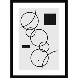 Amanti Art Minimal Shapes No 1 by Jay Stanley Wood Framed Wall Art Print - 1 of 4