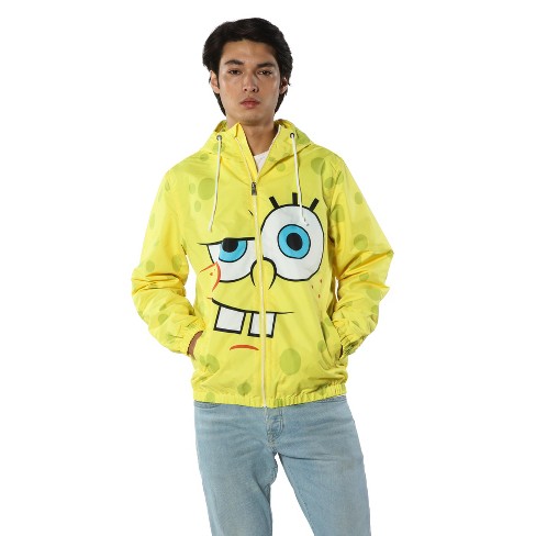 Members Only Men's Spongebob Windbreaker Jacket - Yellow - Large : Target