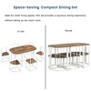 Anybear 7pc Dining Table Set with Faux Marble Compact 55Inch Kitchen - 3 of 4