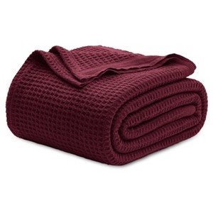 Bedsure | Waffle Weave 100% Cotton Solid Blanket For All Season, Breathable and Soft, Waffle Weave Blanket for Summer Spring, Bed Blanket, Best Gift - 1 of 4
