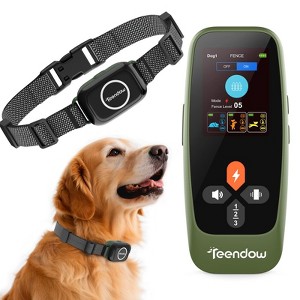Wireless Dog Fence & Training Collar, 5-in-1 System with Safe Boundaries,Up to 1KM Range, Bark Control, IPX7 Waterproof - 1 of 4