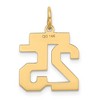 Black Bow Jewelry 14k Yellow Gold, Jersey Collection, Small Number 25 Pendant - 3 of 4