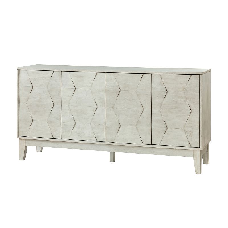 Kamis 60" Farmhouse Storage Sideboard Cabinet with Solid Wood Legs| KARAT HOME, 3 of 15