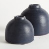 Plum & Post Studio Bud Vases, Set of 2 - Navy Terracotta, Handcrafted - 2 of 4