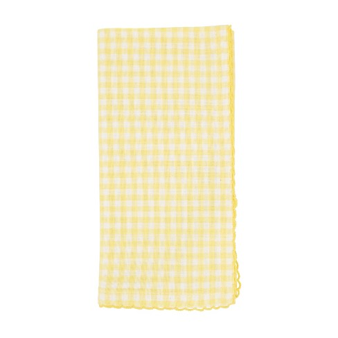 4pk Cotton Easy Care Napkins Yellow - Threshold