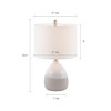 GDFStudio Amos 20.5" Ceramic Textured Table Lamp with Fabric Shade - 3 of 4