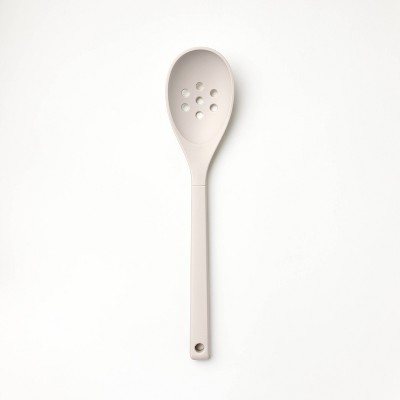 Soft Grip Nylon Slotted Spoon Gray - Figmint™