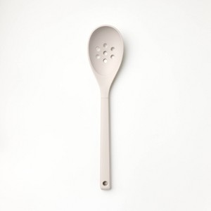 Soft Grip Nylon Slotted Spoon Gray - Figmint™ - 1 of 4