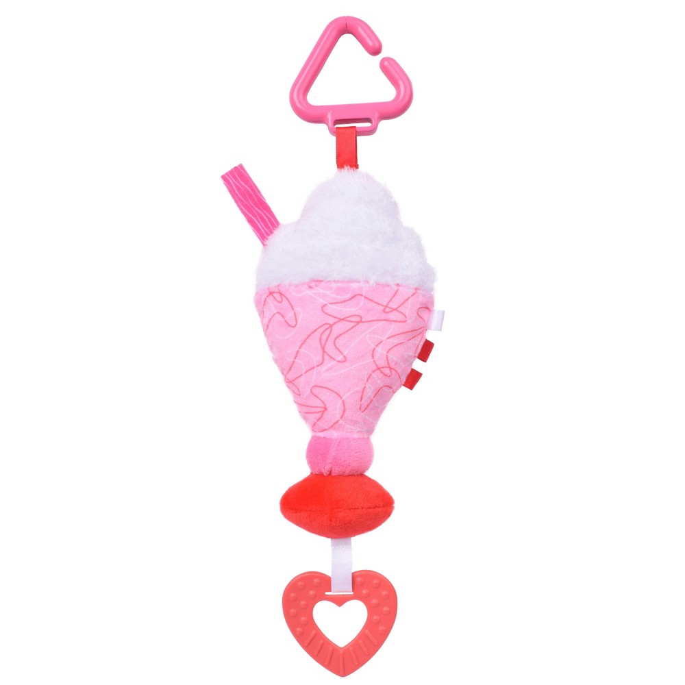 Sunny Days Deluxe Chime Teether Baby Toy - Pink Shake - Valentine's Day