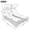 Outdoor Patio Recliners,Rattan Sun Lounger With Shelter Roof And Adjustable Backrest,Patio Recliner With Storage For Patio,Poolside-Cuddlewood - 4 of 4