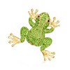 Ross-Simons 1.40 ct. t.w. Chrome Diopside Frog Pin/Pendant Necklace With Black Spinel in 18kt Gold Over Sterling Size 18 - 4 of 4