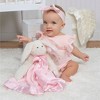 Bearington Baby Bunny Snuggler, 15 Inch Pink Rabbit Plush Stuffed Animal Security Blanket Lovey for Babies - 2 of 4