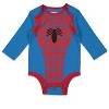 Marvel 5 Pack Cuddly Long Sleeve Bodysuits Multicolored  - 2 of 4