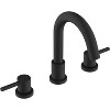 Coucheta 8" Bathroom Faucets - 3-Hole Widespread & Centerset with 2 Handles, Pop-Up Drain, 360° Spout, in Nickel or Black Finishes - 2 of 4