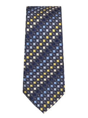 Thedappertie Men's Blue & Yellow Checks Necktie With Hanky : Target