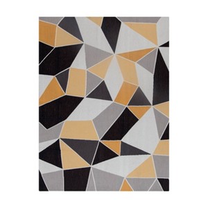 36"x48" Figueres 1/4" Rug'D Chair Floor Mat Yellow/Gray - Anji Mountain: Durable, Office, Felt Backing - 1 of 4