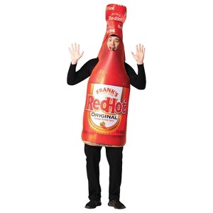 Imposta Costumes Adult Frank's Red Hot Sauce Bottle Costume Bodysuit Red One Size - 1 of 1