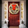VINGLI 36 Inch Pre-Lit Christmas Wreath with 100 LED Lights, 300 Tips – Artificial Wreath for Front Door, Window, Fireplace - 2 of 4