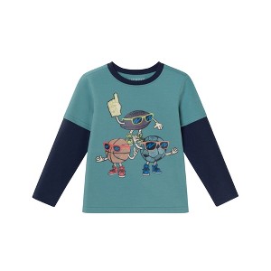 Andy & Evan  Toddler Navy Jersey Twofer Graphic Tee - 1 of 4