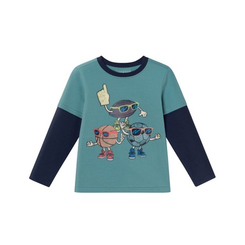 Andy & Evan  Toddler Navy Jersey Twofer Graphic Tee - image 1 of 4