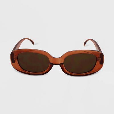 Women's Crystal Oval Sunglasses - Wild Fable™ Brown