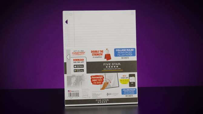 Five Star 150ct College Ruled Filler Paper, 2 of 7, play video