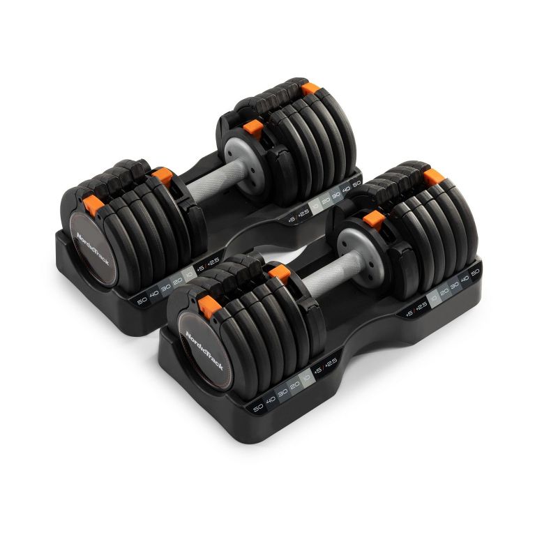 NordicTrack Select-A-Weight Dumbell 2pc 55lbs, 1 of 14