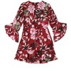 bar III Womens Bell Sleeve Floral Fit & Flare Dress - 2 of 2