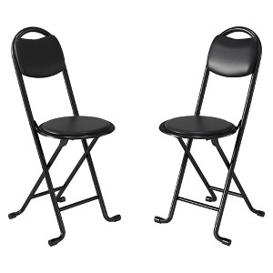Kumasinova 4/2PCS Outdoor Folding Chairs with Cushion,Comfortable Folding Chair with Backrest,Portable Chair for Indoor/Outdoor,Collapsible Chair Set - 1 of 4