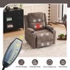 Power Lift Recliner Chair, Upholstered Accent Chair with 8-Point Vibrating Massage & Heating, Cup Holders, Side Pockets -ModernLu - 3 of 4