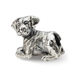 Black Bow Jewelry Sterling Silver Labrador Retriever Bead Charm - 1 of 3