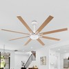 Parrot Uncle 65" Modern LED Windmill Ceiling Fan with Light and Remote-Three Color Temperature - 3 of 4