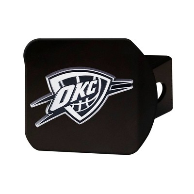 NBA Oklahoma City Thunder Chrome Metal Hitch Cover - Black