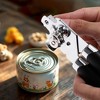 Unique Bargains Handheld Can Opener Handheld 3-in-1 Can Opener Bottle Opener PP Iron Silver Tone Black 2.09"x7.68" 1 Pc - 2 of 4