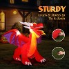 VINGLI 6FT Tall Halloween Inflatables Outdoor Decorations, Blow Up Scary Fire Dragon Halloween Yard Decorations, Built-in LED Lights - 2 of 4